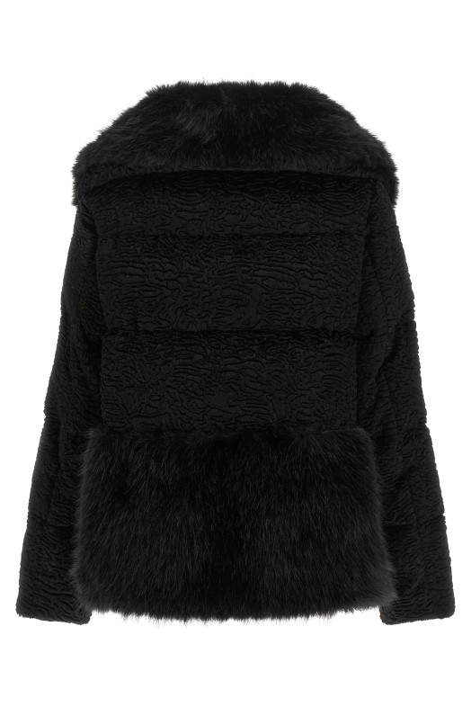 Black Astrakhan effect jacket Black