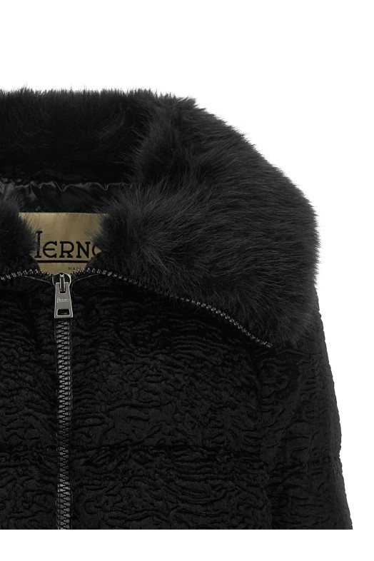 Black Astrakhan effect jacket Black