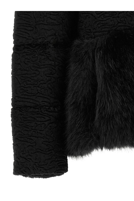 Black Astrakhan effect jacket Black