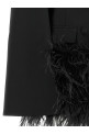 'Tuxedo' feather cape Black