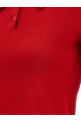 Red silk knit polo shirt Red