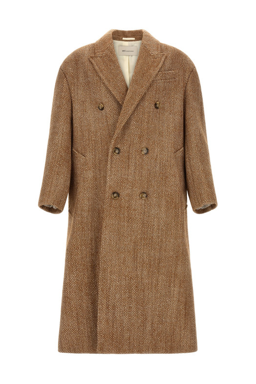 Herringbone coat Brown