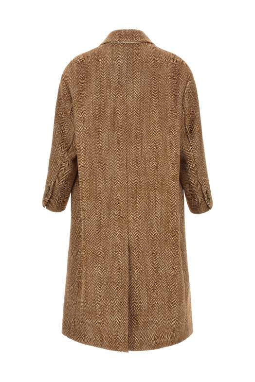 Herringbone coat Brown