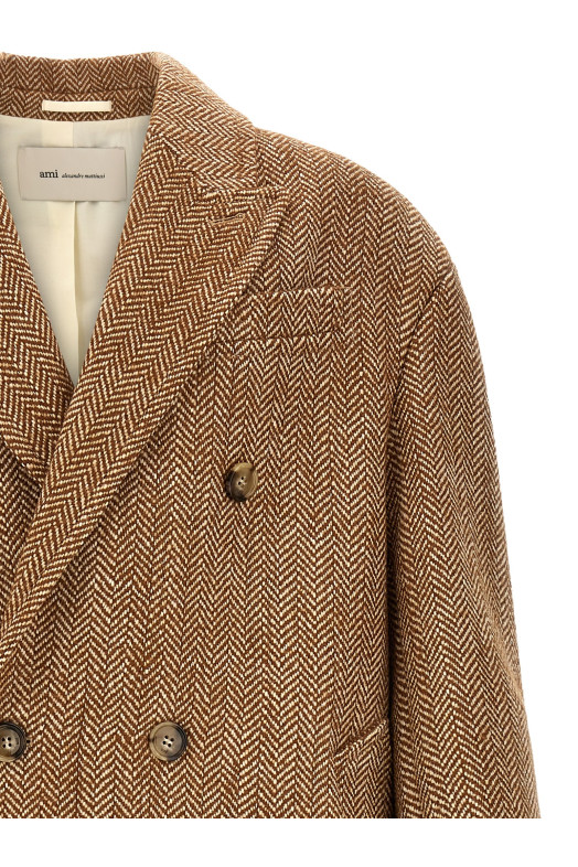 Herringbone coat Brown
