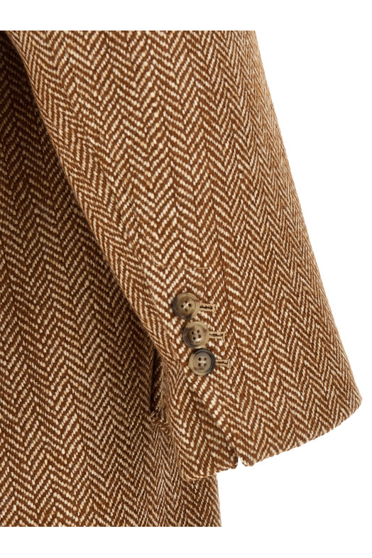 Herringbone coat Brown