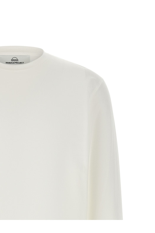 Хлопковая футболка, белого цвета TSHIRTMANICALUNGABIANCO
