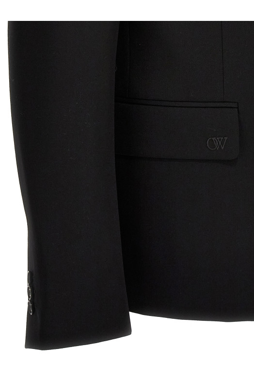 Блейзер «OW Embroidery», черный OMEN063F23FAB00110101010
