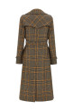 'Carola' check coat Brown