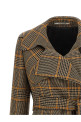 'Carola' check coat Brown