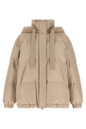 Beige taffeta down jacket Beige