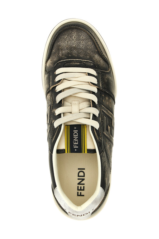 Кожаные кроссовки «Fendi Match», коричневые 7E1971B17YF1XJT