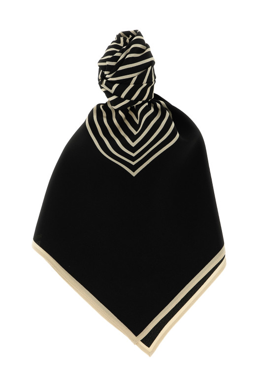Black 'Centered Monogram' scarf Black