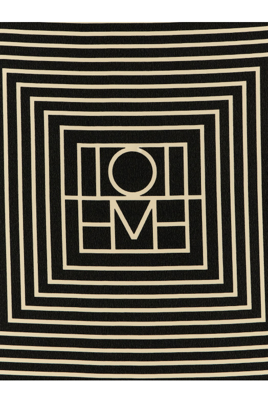 Black 'Centered Monogram' scarf Black