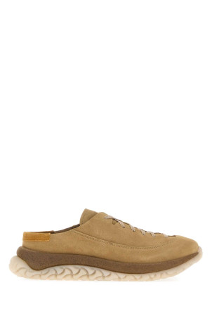 Бежевые замшевые тапочки Uerzell коричневого цвета BIRKENSTOCK 1774 (1034464)