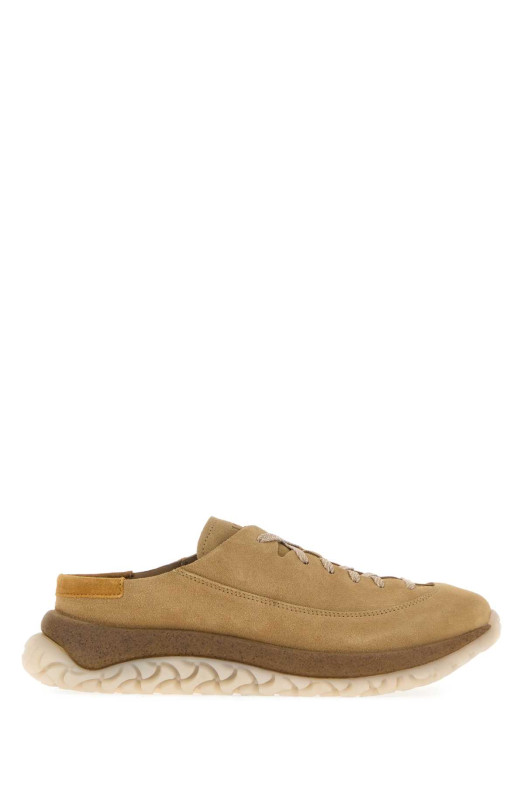 Бежевые замшевые тапочки Uerzell коричневого цвета BIRKENSTOCK 1774 (1034464)