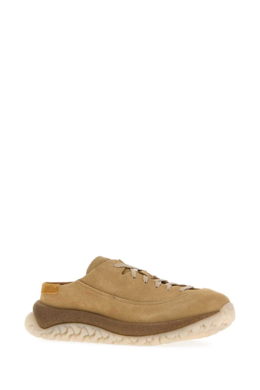 Бежевые замшевые тапочки Uerzell коричневого цвета BIRKENSTOCK 1774 (1034464)
