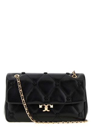 Black leather small Bunny shoulder bag TORY BURCH (187633)