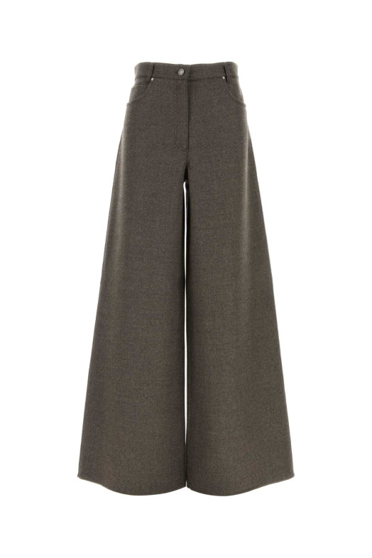Brown wool Gennaio wide-leg pant Blue MAX MARA (2621136133600)