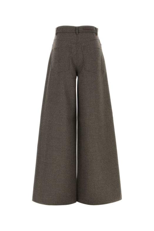 Brown wool Gennaio wide-leg pant Blue MAX MARA (2621136133600)