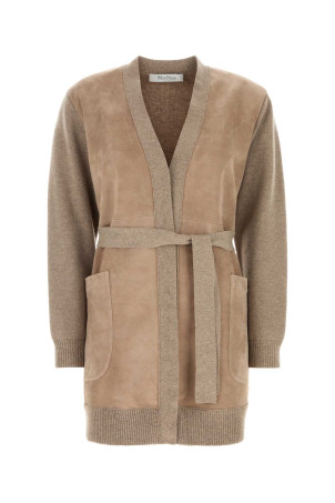 Beige wool blend Oliveto cardigan MAX MARA (2621346193600)