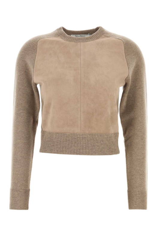 Beige wool blend Nasello sweater MAX MARA (2621366353600)