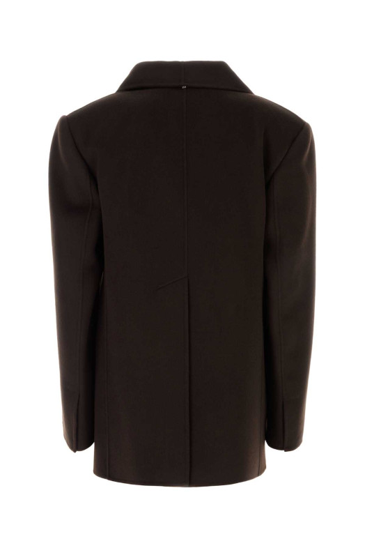 Темно-коричневое шерстяное пальто Manna от SPORTMAX (2622046013600)