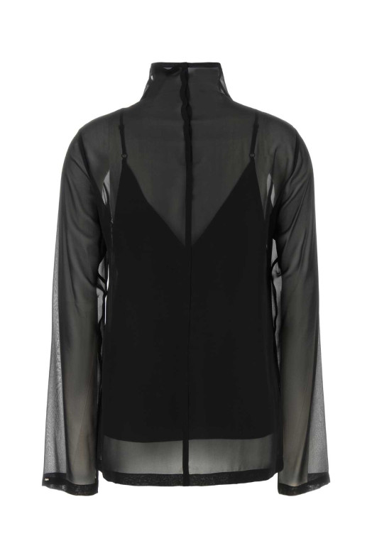 Black silk Cosetta blouse Blue SPORTMAX (2622266012600)