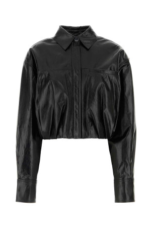 Black leather Liuti jacket Blue SPORTMAX (2622446022600)