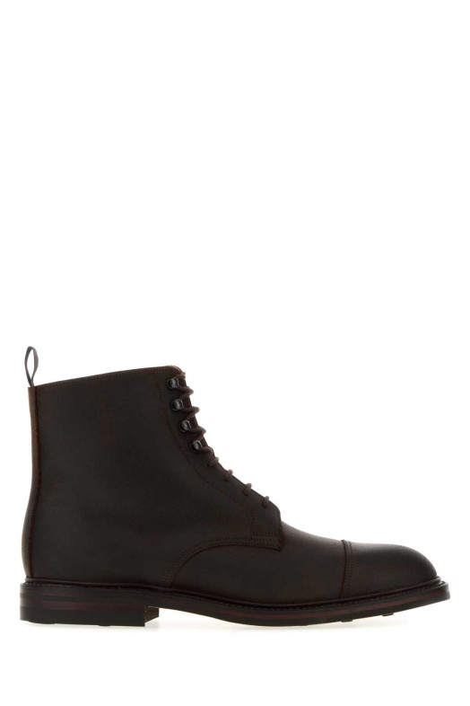 Шоколадно-коричневые кожаные ботинки до щиколотки Coniston от CROCKETT&JONES (28637AS52D2) CROCKETT&JONES