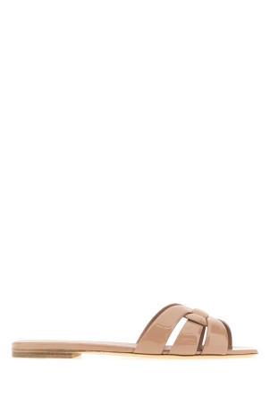 Skin pink leather Tribute slippers SAINT LAURENT (571952AAAOW)