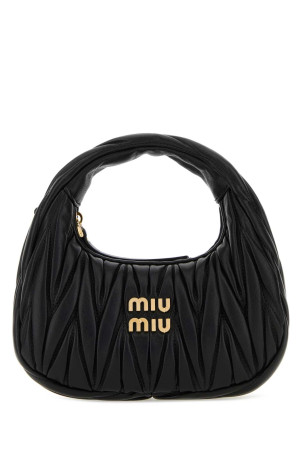 Black nappa leather mini Wander handbag Black MIU MIU (5BP078AN88)