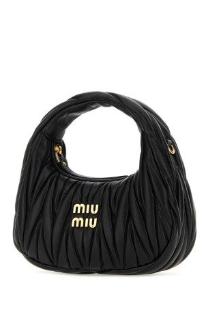 Black nappa leather mini Wander handbag Black MIU MIU (5BP078AN88)