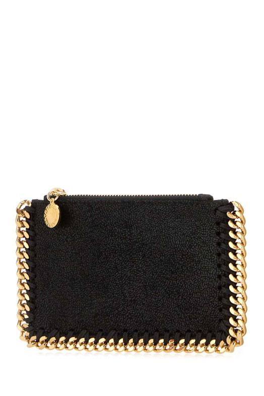 Black shaggy deer Falabella card holder Black STELLA McCARTNEY (7P0094W9355)
