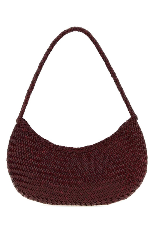 Burgundy leather Nova Luna shoulder bag DRAGON DIFFUSION (8020)