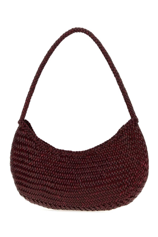 Burgundy leather Nova Luna shoulder bag DRAGON DIFFUSION (8020)