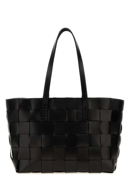 Black leather Japan shopping bag Black DRAGON DIFFUSION (8151)