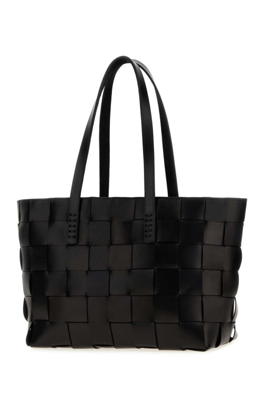 Black leather Japan shopping bag Black DRAGON DIFFUSION (8151)