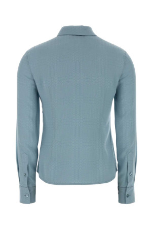 Light-blue silk shirt GUCCI (858623ZAT90)