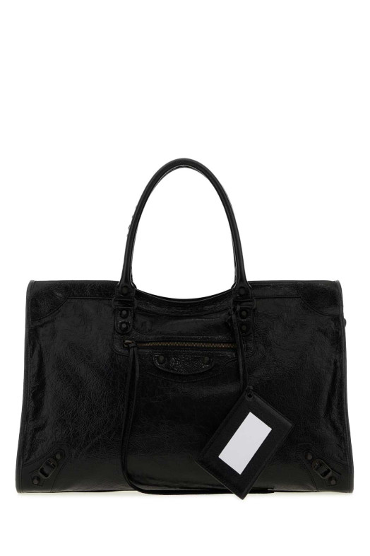 Black leather large Le City handbag Black BALENCIAGA (8657652ACFH)