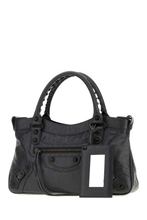 Dark grey leather Le City First handbag BALENCIAGA (8669582ACFH)