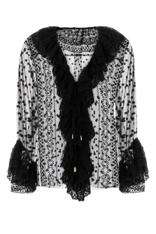Black tulle blouse Black ALBERTA FERRETTI (A02156620)