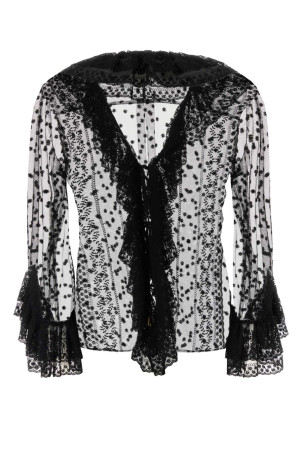 Black tulle blouse Black ALBERTA FERRETTI (A02156620)