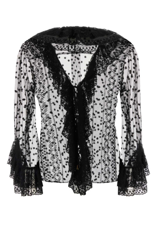 Black tulle blouse Black ALBERTA FERRETTI (A02156620)