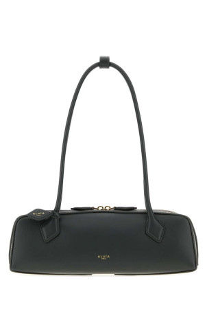 Graphite leather medium Teckel shoulder bag ALAIA (AA1S06033I061)