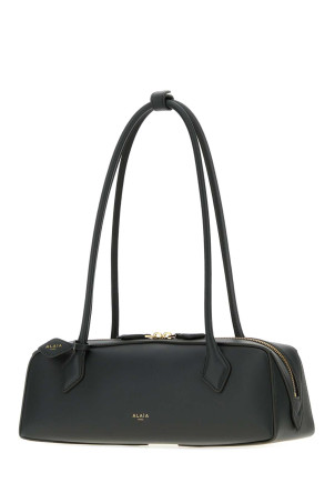 Graphite leather medium Teckel shoulder bag ALAIA (AA1S06033I061)