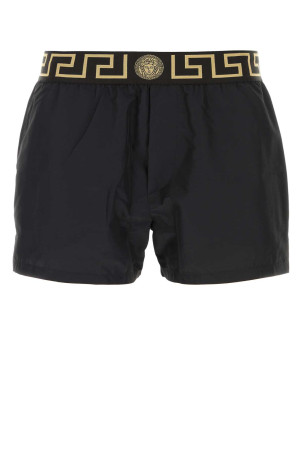 Black polyester swimming shorts VERSACE (ABU010221A11120)