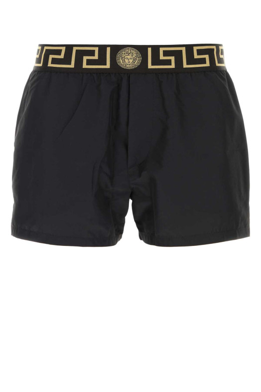 Black polyester swimming shorts VERSACE (ABU010221A11120)