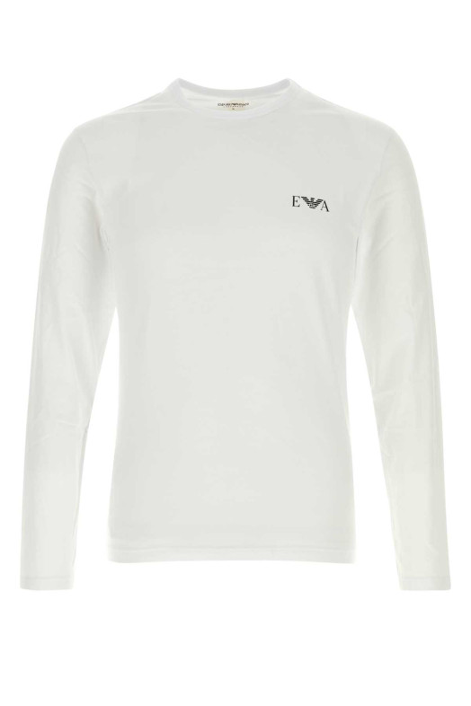 White stretch cotton t-shirt EMPORIO ARMANI (EM000383AF25018)