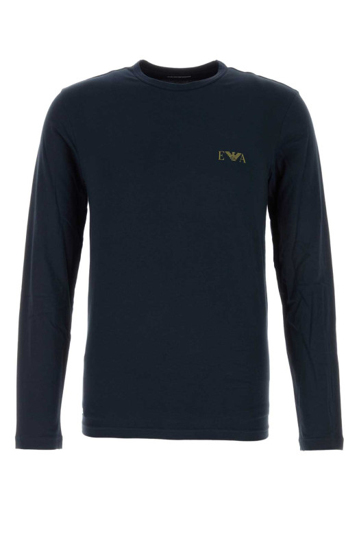 Midnight blue stretch cotton t-shirt EMPORIO ARMANI (EM000383AF25018)
