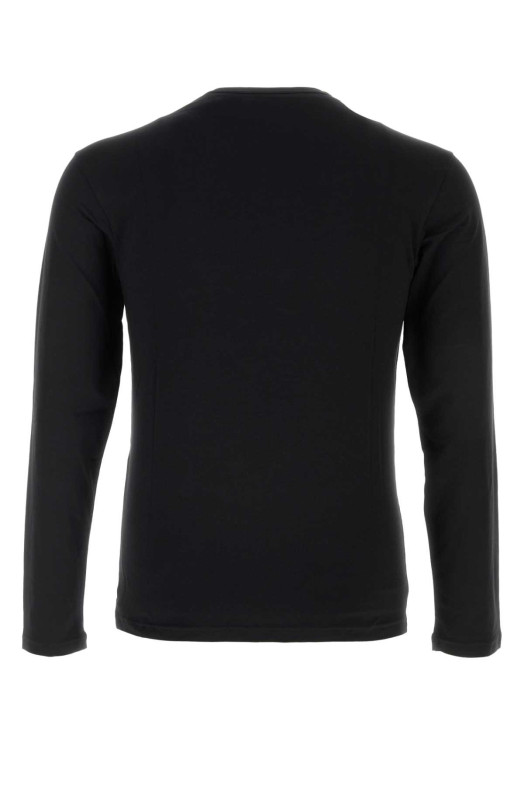 Black stretch cotton t-shirt EMPORIO ARMANI (EM000383AF25018)